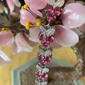 Vintage 925 turmaline &white sapphire bracelet